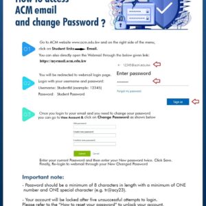 How to Access your ACM Webmail and Change your Password